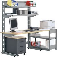 Werkpost voor PC enkelzijdig gebruik staand en/of zittend - Bito