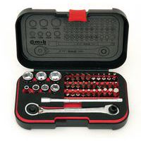 Koffer xs box met ratelsleutel en doppen 39 stuks 1/4'' - Mob