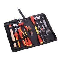Stoffen etui voor elektricien gevuld 17-delig