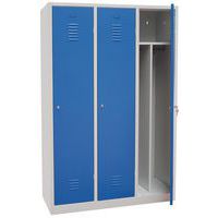 Garderobekast zware industrie, Type garderobekast: Met vakken en garderobe, Materiaal: Staal