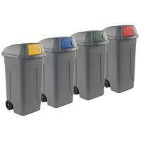 Container voor afvalscheiding met deksel - Ergonomische handgreep - 100 l Mobil-plastic kopen