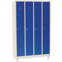 Garderobekast schone industrie, Type garderobekast: Met vakken en garderobe, Materiaal: Staal