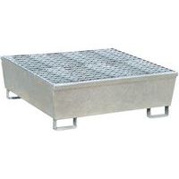 Kegelvormige opvangbak, Vermogen (aantal vaten): 4, Roostermat: ja, Inhoud opvangbak: 440 L, Kleur: Grijs