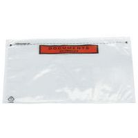 Documentenhoes, Nuttige breedte: 162 mm, Nuttige hoogte: 120 mm, Opdruk: Document ingesloten, Dikte: 30 µm