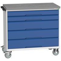 Gereedschapswagen Verso linoleum bovenzijde met laden 1050x550x980mm - Bott