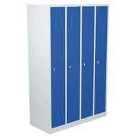 Garderobekast schone industrie, Type garderobekast: Met vakken en garderobe, Materiaal: Staal