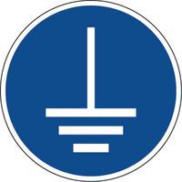 Gebodsbord - Aarding verplicht - Zelfklevend