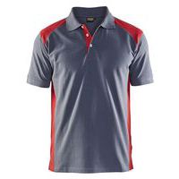 Polo shirt 3324 grijs/rood - Blaklader