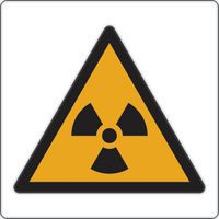 Waarschuwingsbord - Radioactieve stoffen - Aluminium