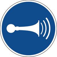 Gebodsbord - Claxon gebruiken - Aluminium