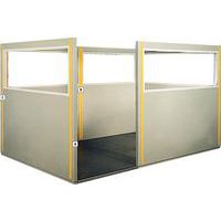 Paal voor dubbele scheidingswanden in plaatstaal