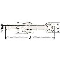 C = Totale dikteD = DikteJ = Totale lengteØ = Ø