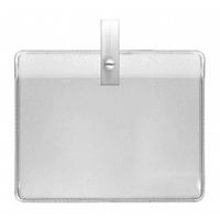 Badgehouder flexibel met kunststof clip - wit - set van 100 - Sogedex