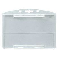 Badgehouder transparant eenzijdig bescherming - horizontaal - set 100