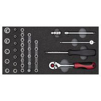 Dopsleutelset 1/4 in 1/3 module 37 delig R22150006 - GedoreRed