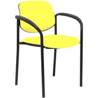 Vergaderstoel Villalgordo imitatieleer met armleuning