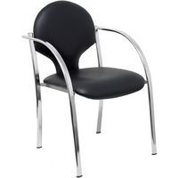 Vergaderstoel Hellin van verchroomd imitatieleer - Piqueras y crespo