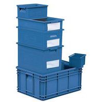 Stapelbare bak - blauw - lengte 200 tot 630 mm - 3,6 tot 85 liter