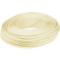 Platte telefoonkabel 30AWG 4W - Ivoor 100 m haspel