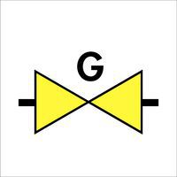 Markering van de gaskraan - Polyester