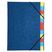 Sorteermap vast rug elastosluiting 24 indelingen Exacompta