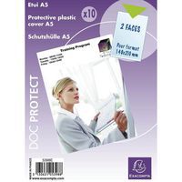 Beschermhoes 10 st. enkel pvc 20/100ste A5 Exacompta