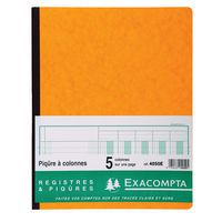 Register 32x25 cm 5 kolommen op 1 pagina 31 regels 80 pagina's