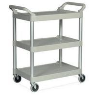 Kunststof trolleys met 3 legborden