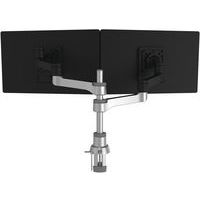 Dubbele arm voor scherm zwart/zilver R-Go Zepher - R-Go Tools