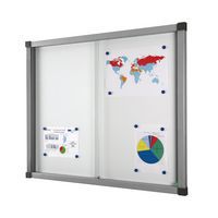 Binnenvitrine Cube - Aluminium achterwand - Deur van veiligheidsglas Vanerum kopen