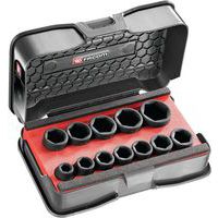 Doppenset Impact kort 1/2 Stubby 6-kant 12 delig in MBOX Small - Facom