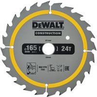 Cirkelzaagblad voor Hout Constructie Ø165x20mm 24T - Dewalt