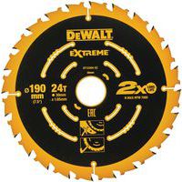 Cirkelzaagblad Extreme Ø190x30mm 24T Hout (met nagels) - Dewalt