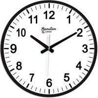 Analoge wandklok kwarts Ø 33 cm, Klokweergave: Analog (naald), Vorm: Rond, Kleur: Zwart, Breedte: 33 cm