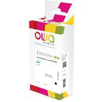 Inktcartridge refurbished HP 21XL - Zwart - Owa