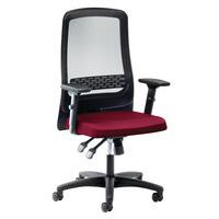 Bureaustoel met rugleuning van netstof en lendensteun - Interstuhl