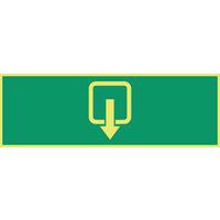 Fotoluminescerend paneel - Evacuatie lift naar beneden - Hard