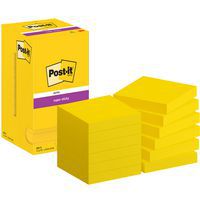 Memo Super Sticky Post-it® 76x76 mm 12 blokken geel Post-it®