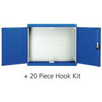 Wandkast Cubio geperforeerde deuren met accessoires - Bott