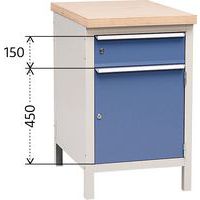 Werkbank zonder blad Modul 52 met kast en lade