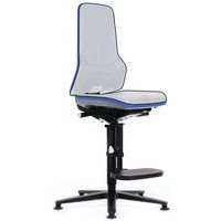 Frame van de werkplaatsstoel Néon, op glijders met opstapkrukje_Bimos