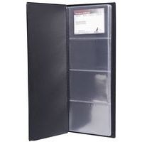 Visitekaartmap Sigel kunstleer zwart voor 288 kaarten