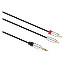 Kabel jack 3,5 mm mannelijk naar 2 RCA mannelijk connector goud - T'nB