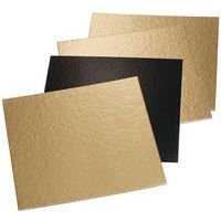 Ttaartkarton vierkant metallic goud/zwart - Set van 100 - Matfer Flo