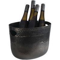 Champagne bowl zwart gehamerd - In Situ