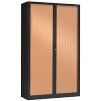 Roldeurkast houtkleurig, hoogte 100 cm - Vinco