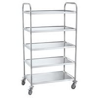 Serveerwagen Rvs - 5 legborden