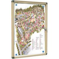 Buitenvitrine Alcor - Aluminium achterwand - Deur van plexiglas