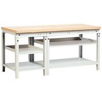 model C1: 2 legborden met 3 randen + 2 vaste legborden