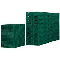 100 vouwkratten en 100 gestapelde kratten